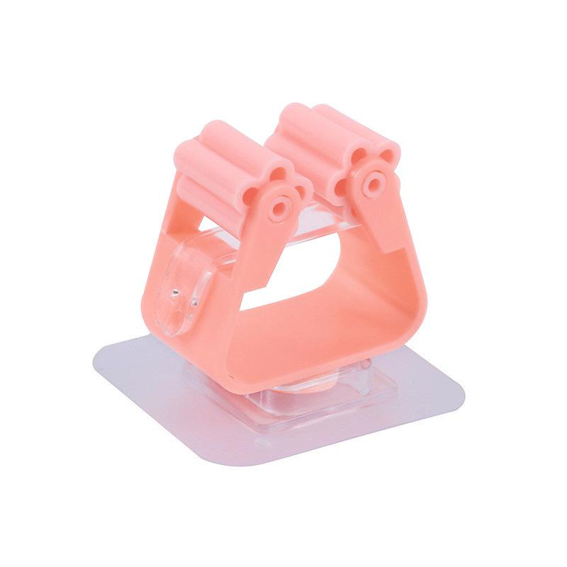 1PCS Mop Holder Self-adhesive Broom Stand Wall Mounted Mop Support Sweeping Brush Hook Storage Organizer Bathroom Kitchen