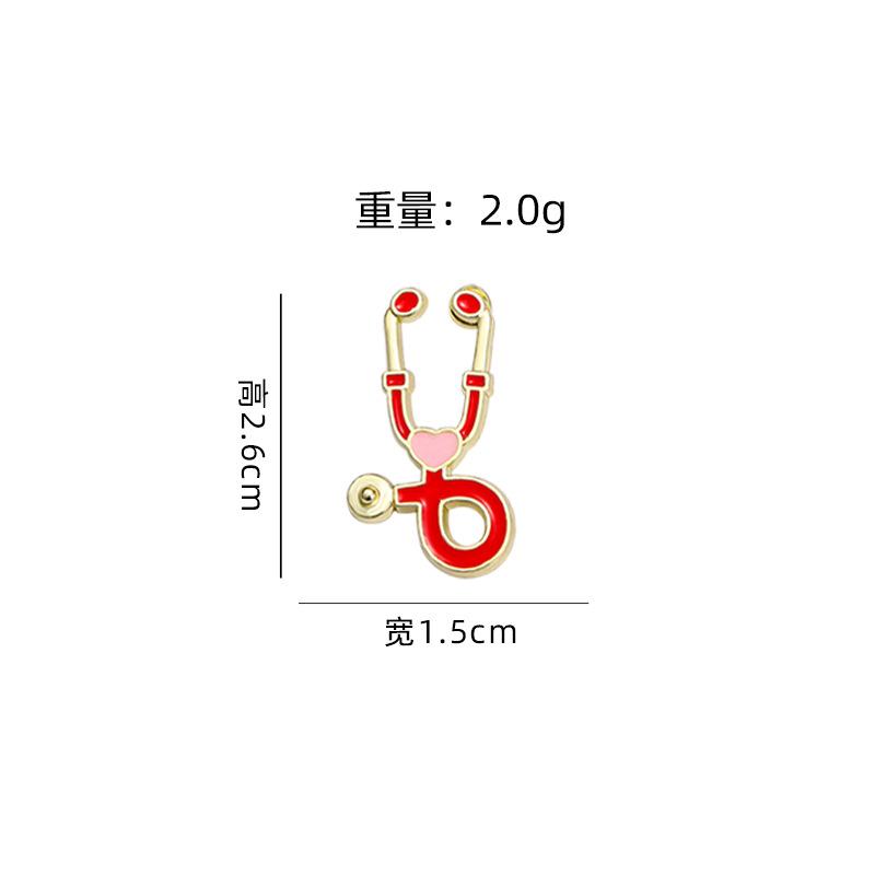 Stethoscoop Broche, Medische Serie Badge Liefde Stethoscoop Metalen Badge Kleding Gesp