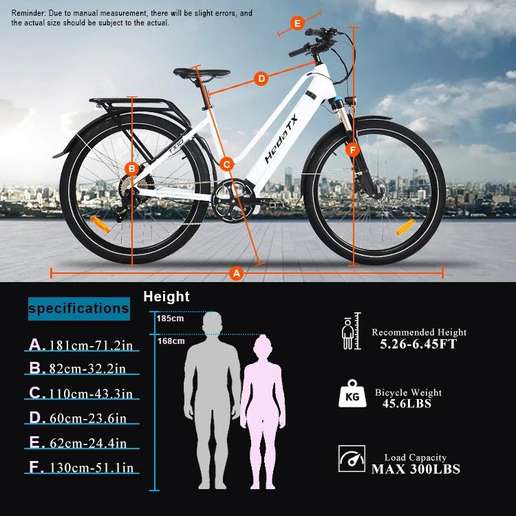 Elektrikli Bisiklet 750W Motor 48v15.6a Lityum Pil Değişken Hızlı Elektrikli Bisiklet Yetişkin 27.5 İnç Lastik Şehir Yol Ebike