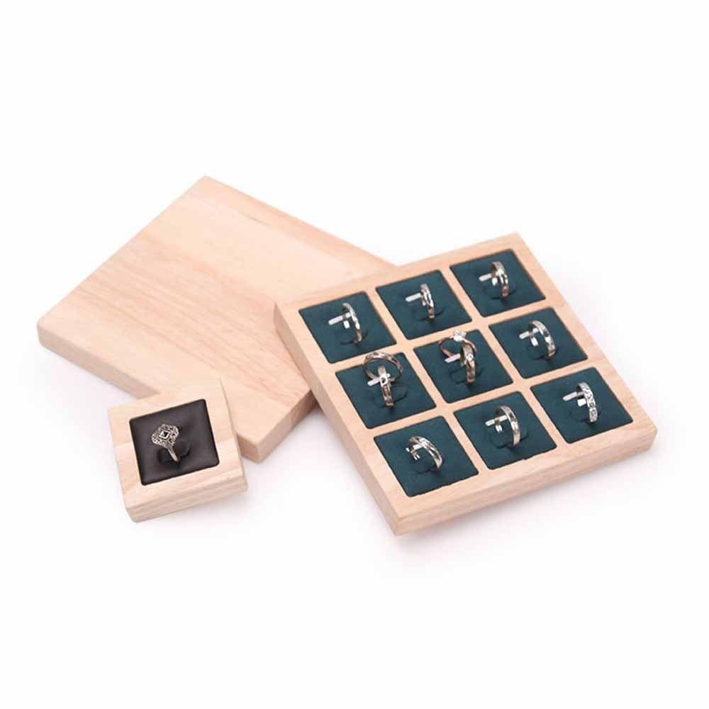 Jewelry Display Wooden Jewelry Show Props Ring Holder Case Wedding Ring Box Market