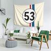 Herbie Number 53 Tapestry Decor Art Aesthetic Tapestries for Living Room Bedroom Home Wall Cloth Wall Hanging