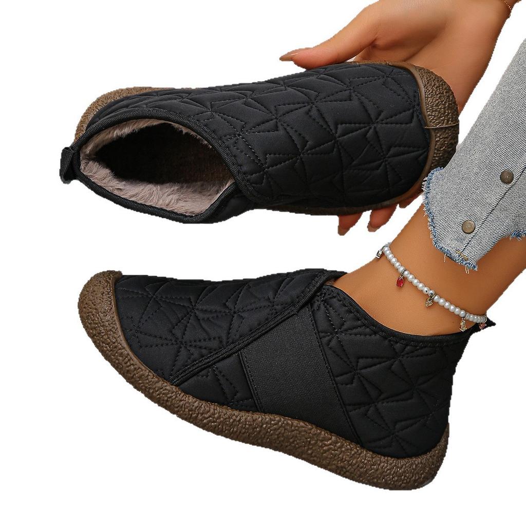 Warm Cotton Boots, Foreign Trade Winter New High-top Cotton Shoes, Soft Sole Non-slip, Piled and Thickened, Light One-pedal Leisure