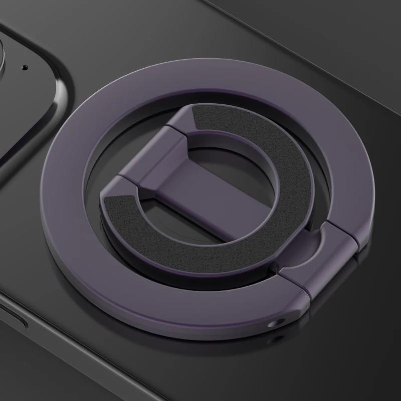 Magnetic Phone Finger Ring Holder 360 Degree Rotation Mobile Phone Stand For MagSafe Magnet Bracket For iPhone 16 15 14 Samsung