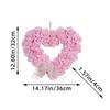 Heart Shaped Wreath Vivid Romantic Artificial Heart Shaped Rose Wreath for Wedding Outdoor Decoration