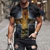 Men's Street  Muscle Short Sleeve Print Personality Fashion Fashion T-Shirt