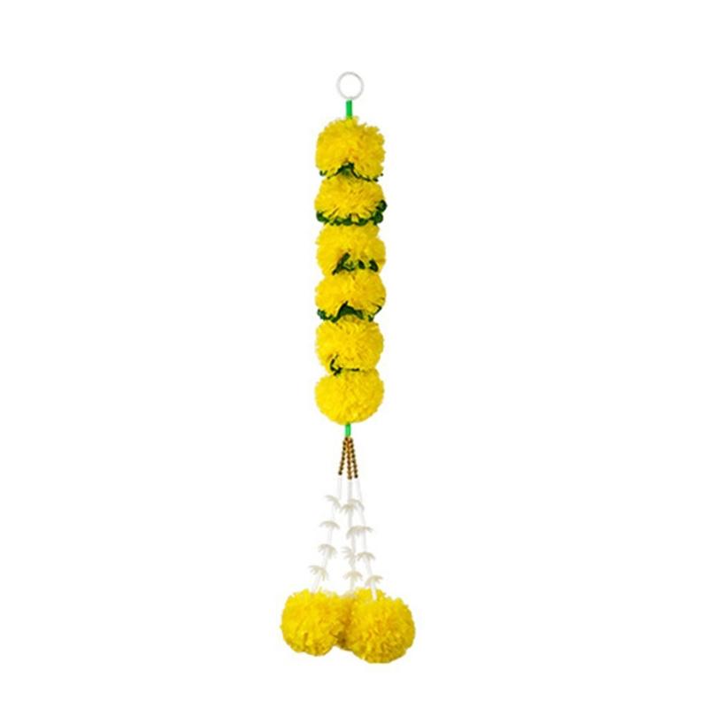 Marigold Hanging Ornament Artificial Marigold Garlands for Decorations Indian/American Wedding Mantles Party Decoration