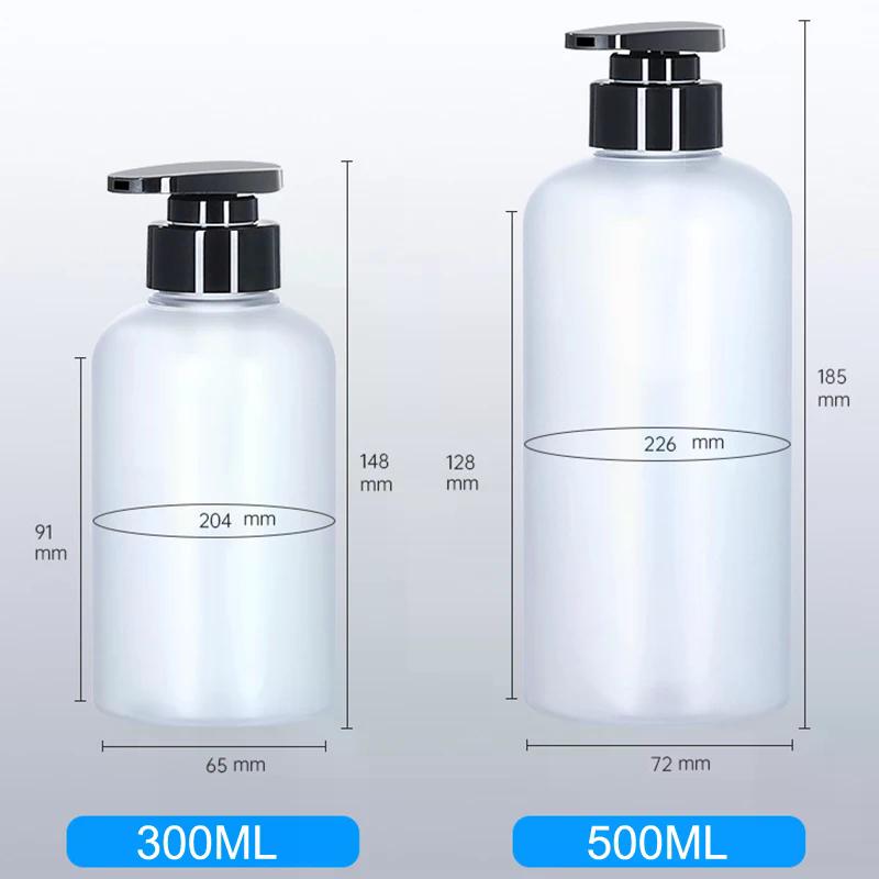 1 Stück nachfüllbarer leerer Spender für Shampoo, Conditioner, Körperlotion 300/500ML Behälter Badezimmer Seifenflasche Duschpumpe Flüssigseife