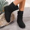 One-pedal Low-top Women's Boots Fashionable and Casual Stacking Ultra-low Elastic Women's Boots