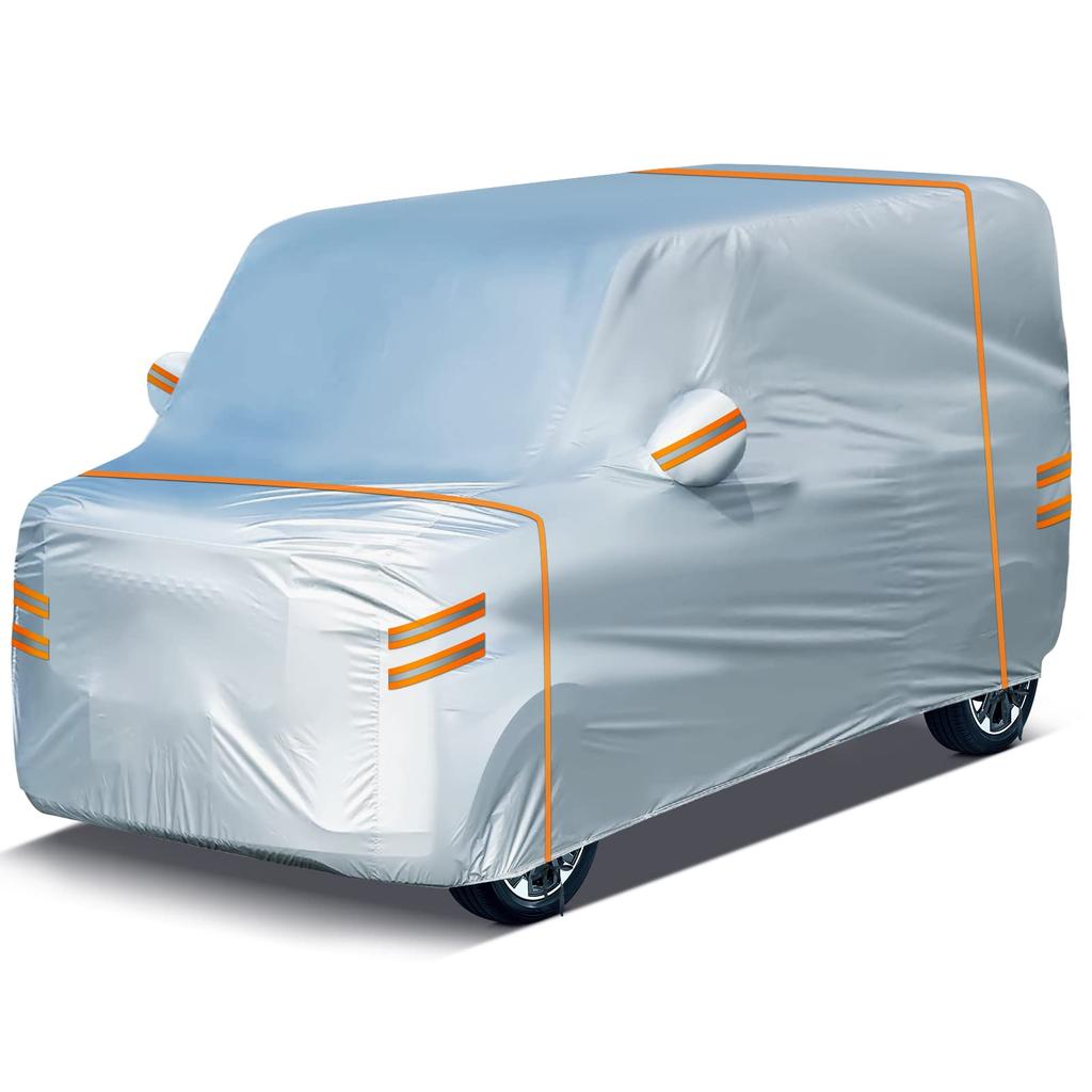 NEVERLAND Car Cover for Light Water Resistant to Oxford with Two 5m Windproof and UV Storage Bag Included Vehicles, 2,000 PA, Fabric, Windproof, Rope,