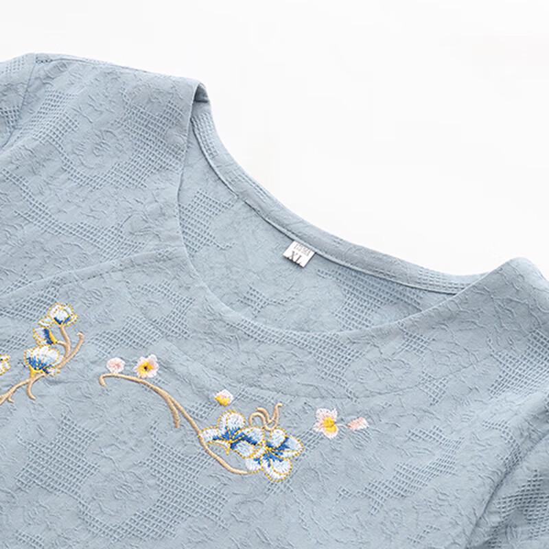 Women's Floral Pure Cotton Short Sleeve Summer Two-Piece Set