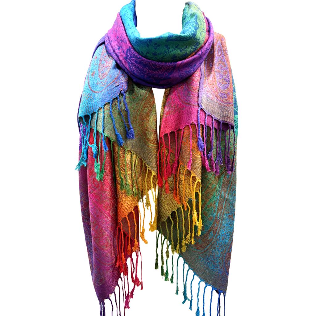 Fashion Women'S Silk Scarf Luxury Satin Shawl Wraps Pashmina Scarf Abaya