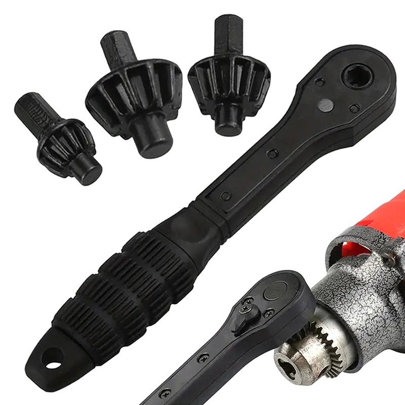 

3 In 1 Drill Chuck Ratchet Spanner Universal Chuck Key Replacement Tool For Drill, Compatible With Most Electric Drills Tools A