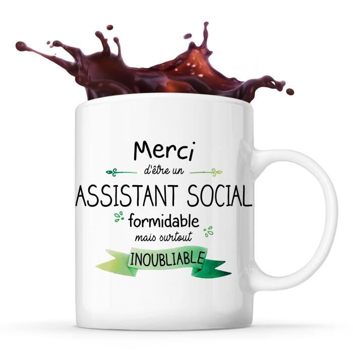 Mug - Merci - Inoubliable - Porcelaine - Céramique - Grès - 325 ml