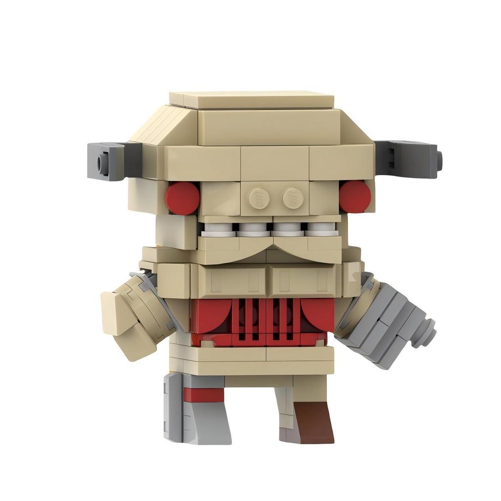 Building Blocks MOC Peripheral Toys Doom Collection Character Brickhead Series Puzzle Boy