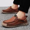 Autumn Dad Lazy Shoes Large Size Soft-soled Soft Leather Casual Leather Shoes