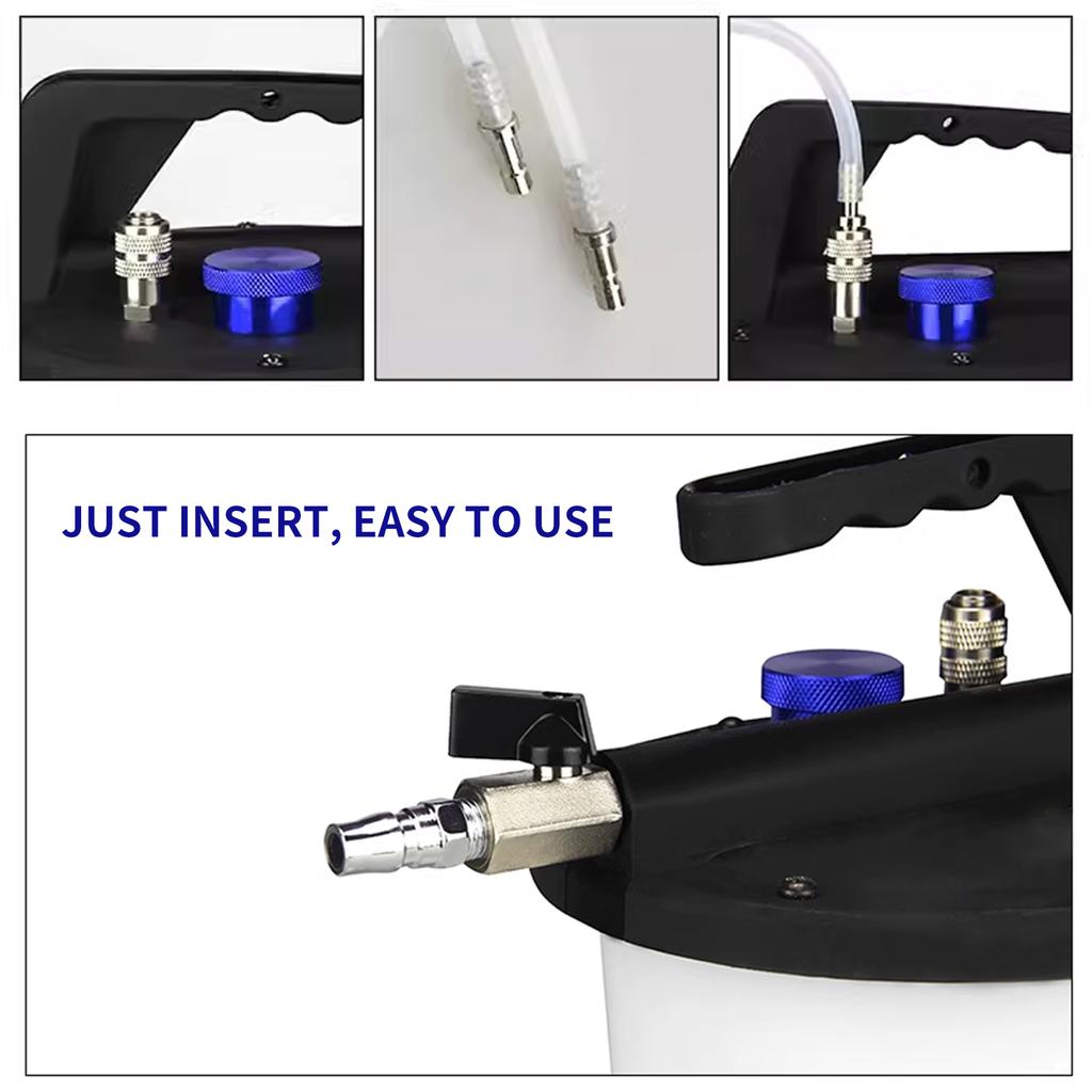 3L Vacuum Brake Bleeder Kit Pneumatic Brake Fluid Clutch Bleeding Extractor Tool with Adapters Hoses 1L Refilling Bottle Apply