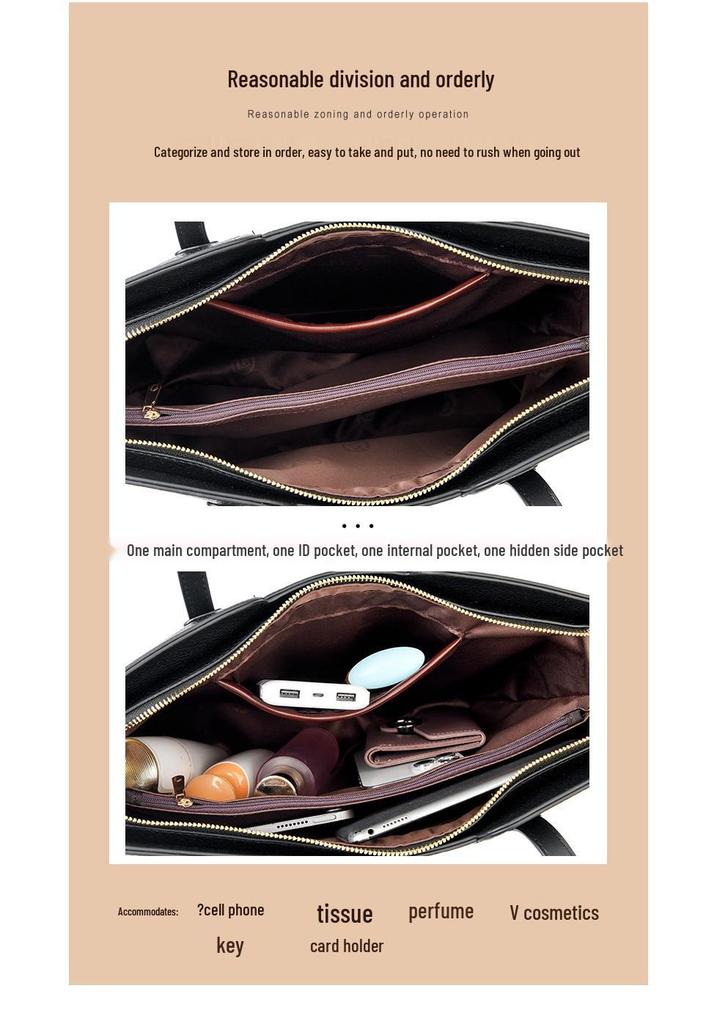 Large Capacity Women's Tote Bag - New Style Shoulder Bag for Work and Commute