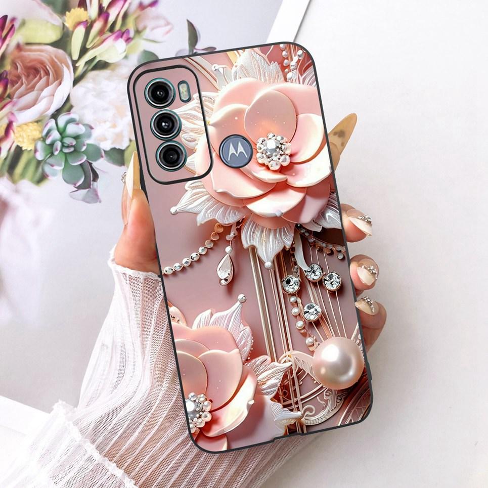 Für Motorola Moto G40 Fusion / Moto G60 Handyhülle Schleifenmuster Bunt Schmetterling Blume Rückseite Weiche Matte Silikonhülle