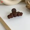 Popolare caffè nero beige fermaglio per capelli grande artiglio per capelli smerigliato fermagli per granchio forcine acriliche clip a forma di squalo geometrico
