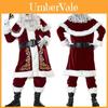 Luksuriøs fløyel Julenissekostyme for julefeiringer og cosplay-fester