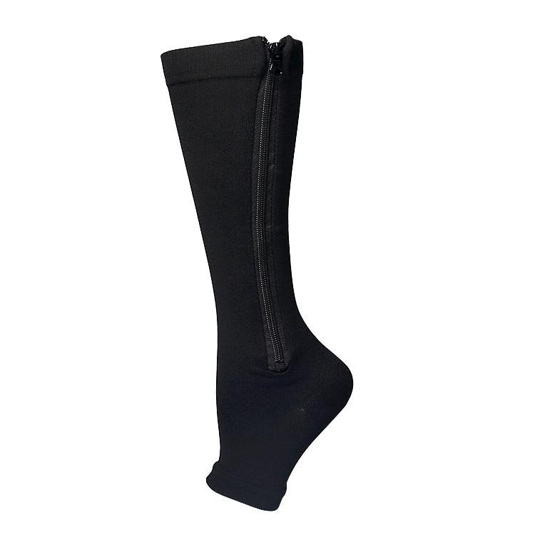 Women's Open-Toe Compression Zipper Socks for Leg Shaping & Sports