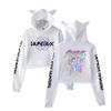 Hot K-pop Anime Kpop Demon Hunter Crop Tops Women Sweatshirt Long Sleeve Girls Fashion Hoodie
