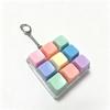 Cute Pastel Keyboard Fidget Keychain Clickable Buttons Fun Stress Relief Toy Ideal Holiday Gift for Kids Adults Office Staff