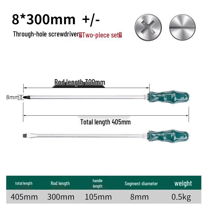 Durable One-Piece Magnetic Torx & Phillips Screwdriver and Pry Bar: High Hardness, Hammer-Ready Flat-Head Design