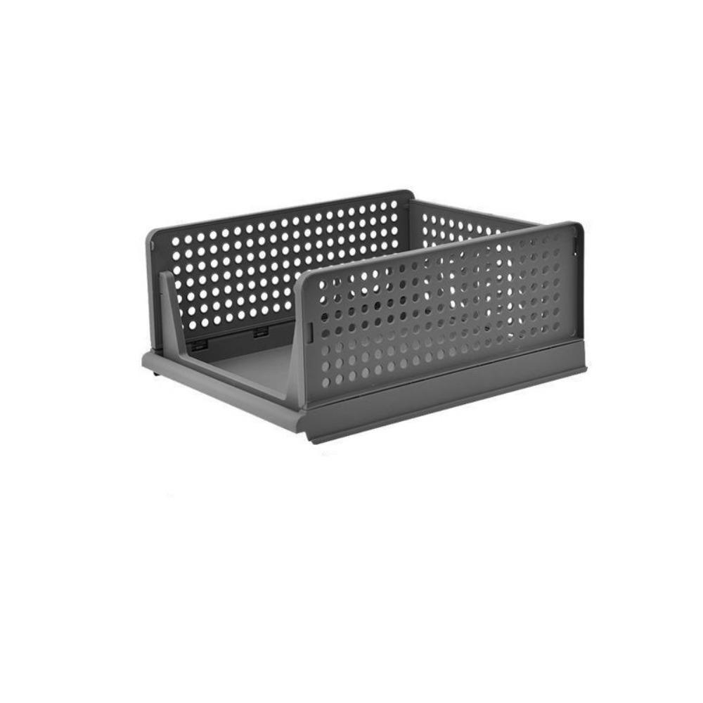 Stackable Drawer Organizer Plastic Storage Baskets Saving Space Clothes Sorting Rack  Kitchen