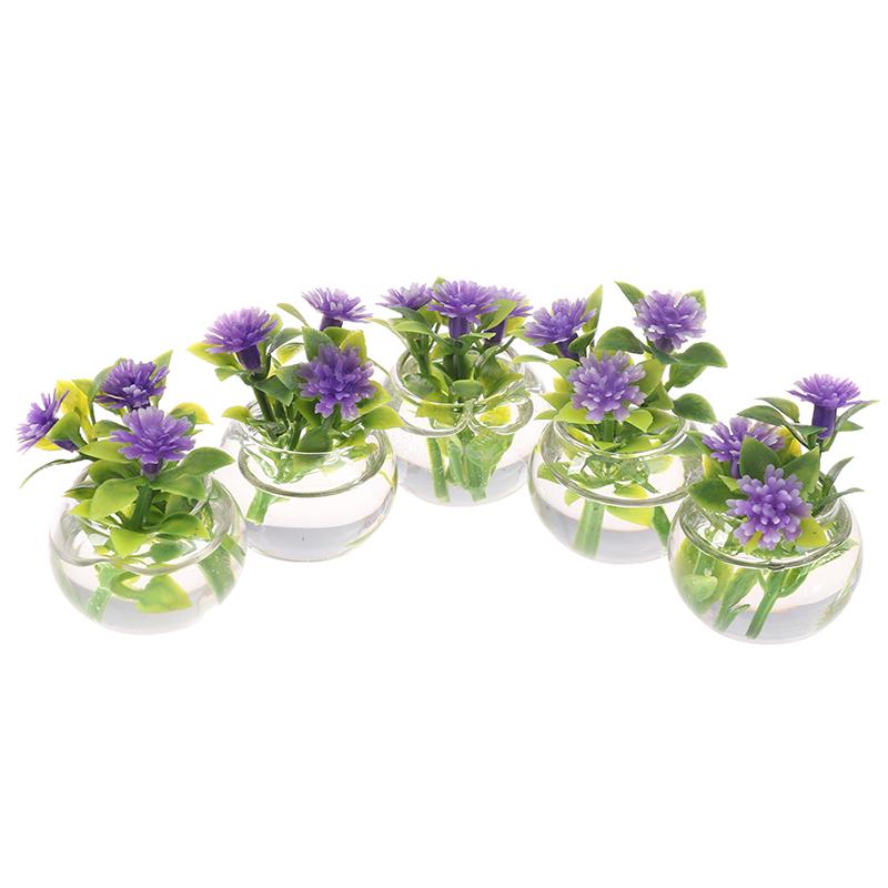 1/12 Dollhouse Miniature Green Potted For Home Decor Simulation Potted Plants