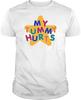 My Tummy Hurts T Shirt - Funny Humor Retro Star Cotton Shirt for Mens & Women Short Sleeve Crew Neck Soft Fitted Tee
