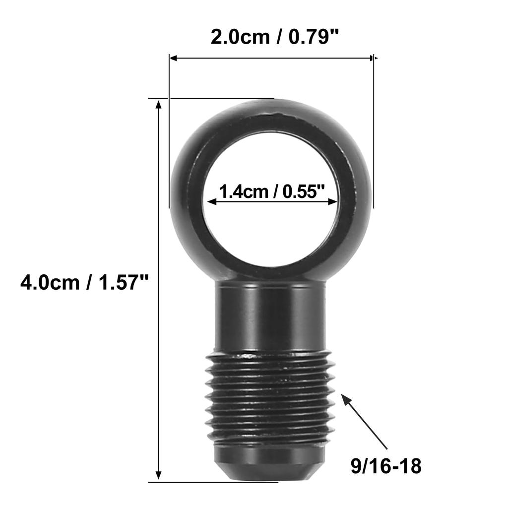 X AUTOHAUX Fuel Banjo Fitting 6AN Male Flare Adapter Fuel Line Adapter Connector for