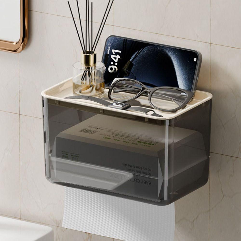 Wall Mounted Tissue Dispenser Transparent Napkin Holder High-Quality Tissue Box  Bathroom
