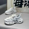 Summer New Low-top Mesh Breathable and Comfortable Casual Thick-soled Lace-up Dad Shoes Dl