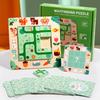 Wooden Maze Puzzle Toys, Logical Thinking Games For Young People, Educational Activity Toys,Interactive Learning Toys, Wooden Buildings, Maze Games