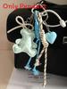 Miu Custom Animal Keychain Pu Material Heart Bow Pendant For Fashion Accessories