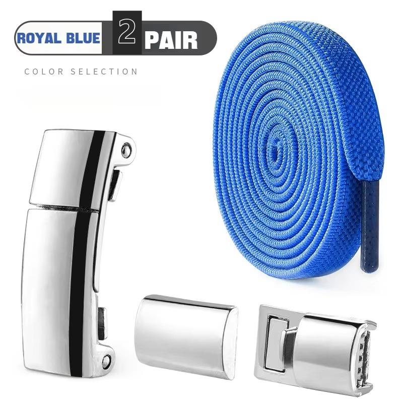 2Pair Elastic Laces Sneakers Magnetic Lock Shoelaces without ties unisex Flat No Tie Shoelace Rubber Bands for Shoes Accessories