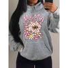 Mama Love You Beautiful Flower Pattern Hoodies Women Casual Comics Clothing Harajuku Y2K Hoody Autumn Fleece Woman