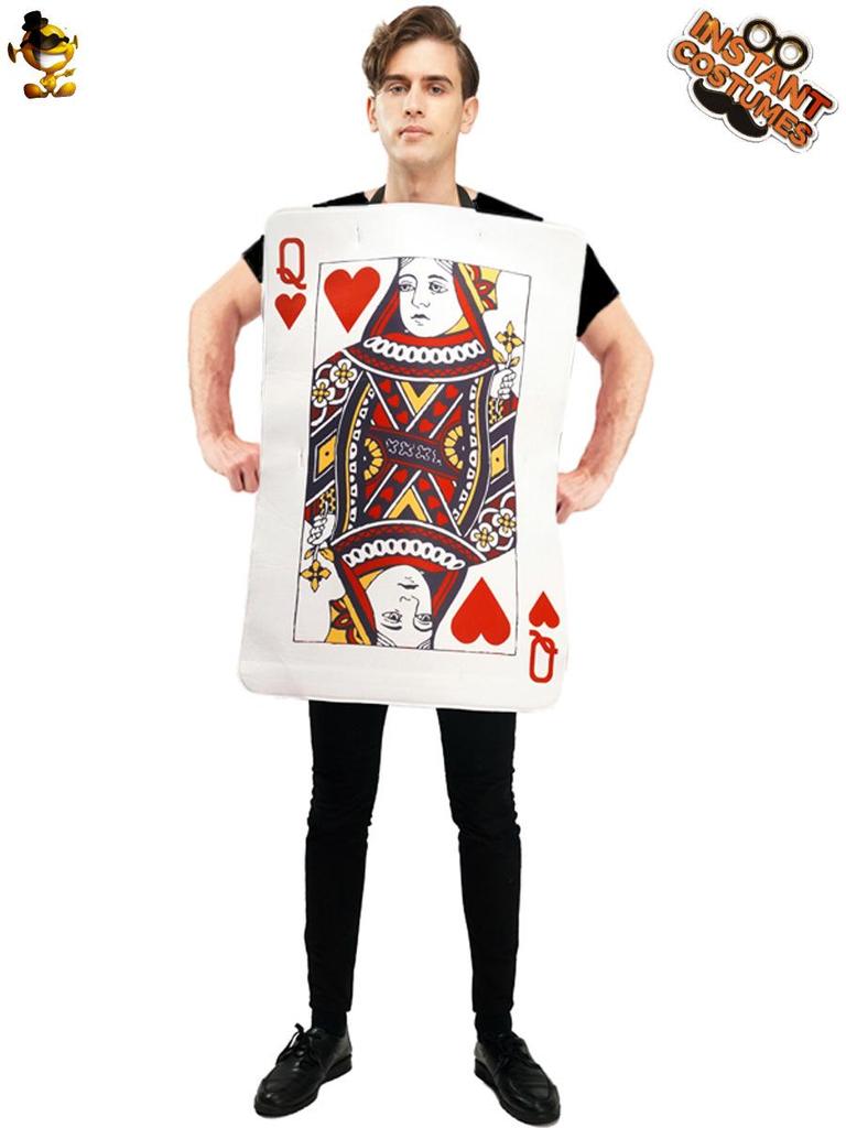 Poker Card Couple Outfits: Queen of Hearts, Jack of Spades, King of Hearts - Funny Unisex Party Clothes