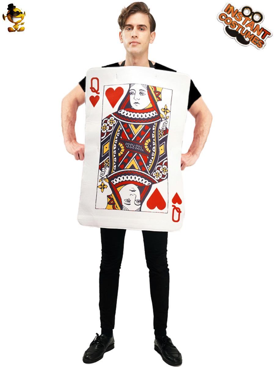 

Poker Card Couple Outfits: Queen of Hearts, Jack of Spades, King of Hearts - Funny Unisex Party Clothes Large