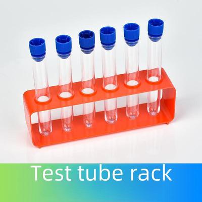 Stojan na plastové zkumavky s 6 otvory pro dětský vědecký experiment - laboratorní sada pro základní školy
