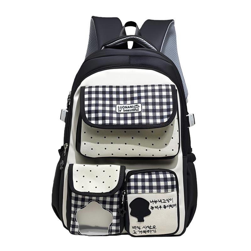 Schoolbag Wholesale Schoolbag Female Japanese Ins Cute Dopamine Contrasting Color College Style Primary and Secondary School Students Travel Backpack,