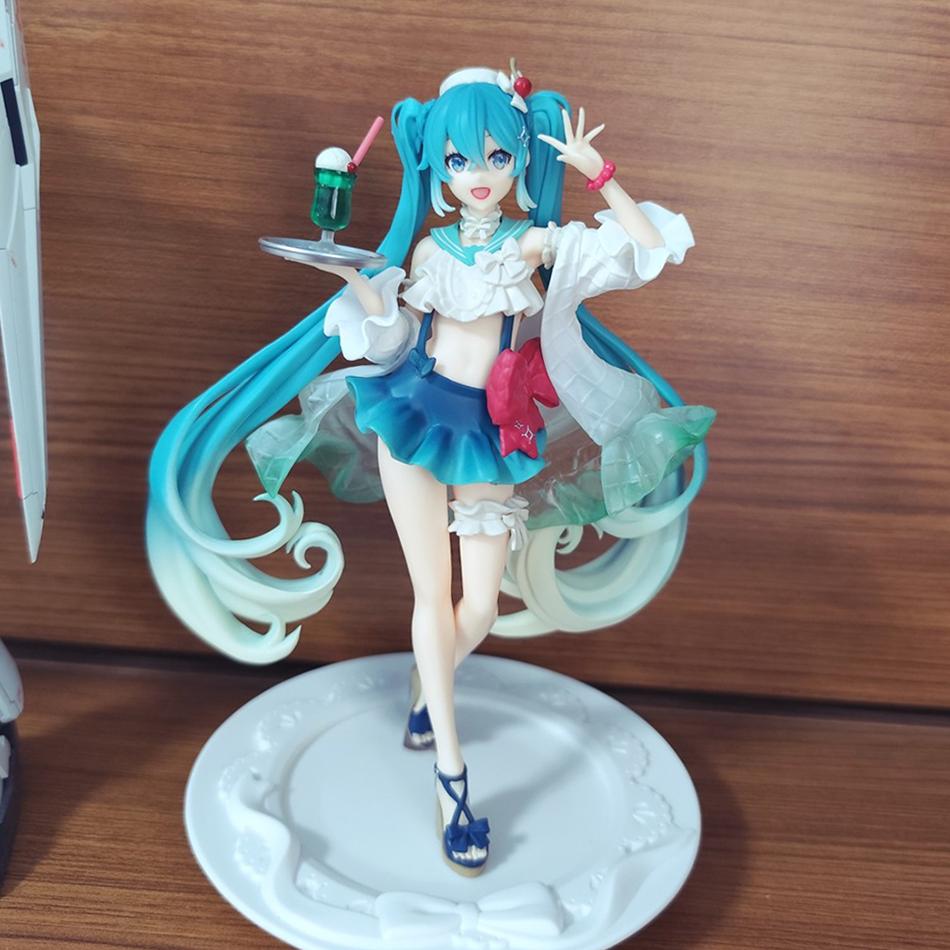 New Hatsune Miku Anime Figure Toys Creative Figure SweetSweets MIKU Kawaii Cartoon PVC Action Figurine Model Dolls Birthday Gift