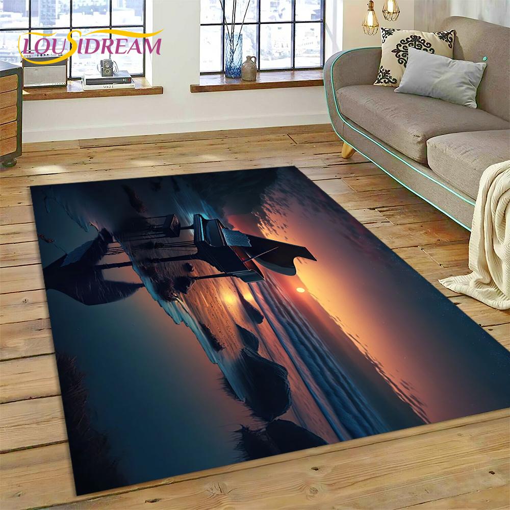 3D Dream Piano Key Music Instrument Cartoon Area Rug Duży, Dywan do Domu Salon Sofa Wycieraczka Dekoracja, Dziecięca Mata Antypoślizgowa Podłogowa