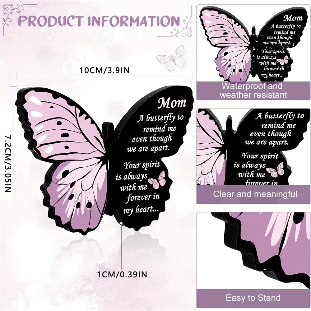 Acrylic Butterfly Memorial Keepsake - Heartfelt Sympathy Gift for The Loss of A Mother, Commemorative Decor with Inspirational Quote