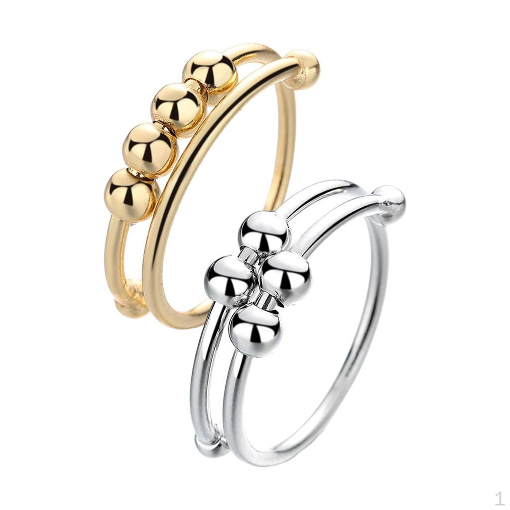 

2pc Copper Beads Ring Stress Reliever Soothing Jewelry