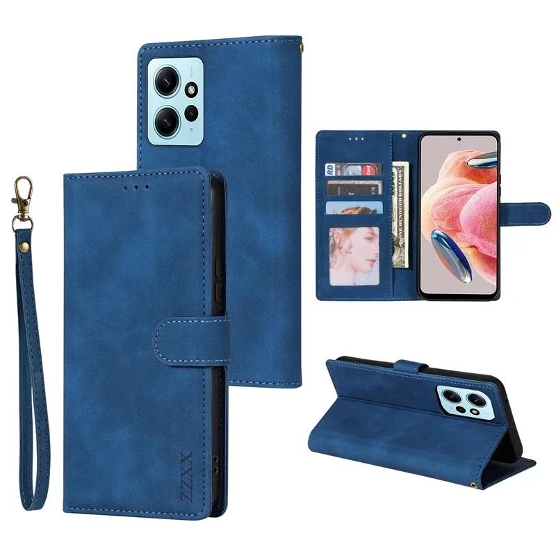 Wallet Card Slot Magnetic Flip Leather Case For Xiaomi Redmi Note 12 Pro + 12S 11 11S 10 9 8 8T 7 Redmi 13 12 10 10C 9 9A 9C 9T