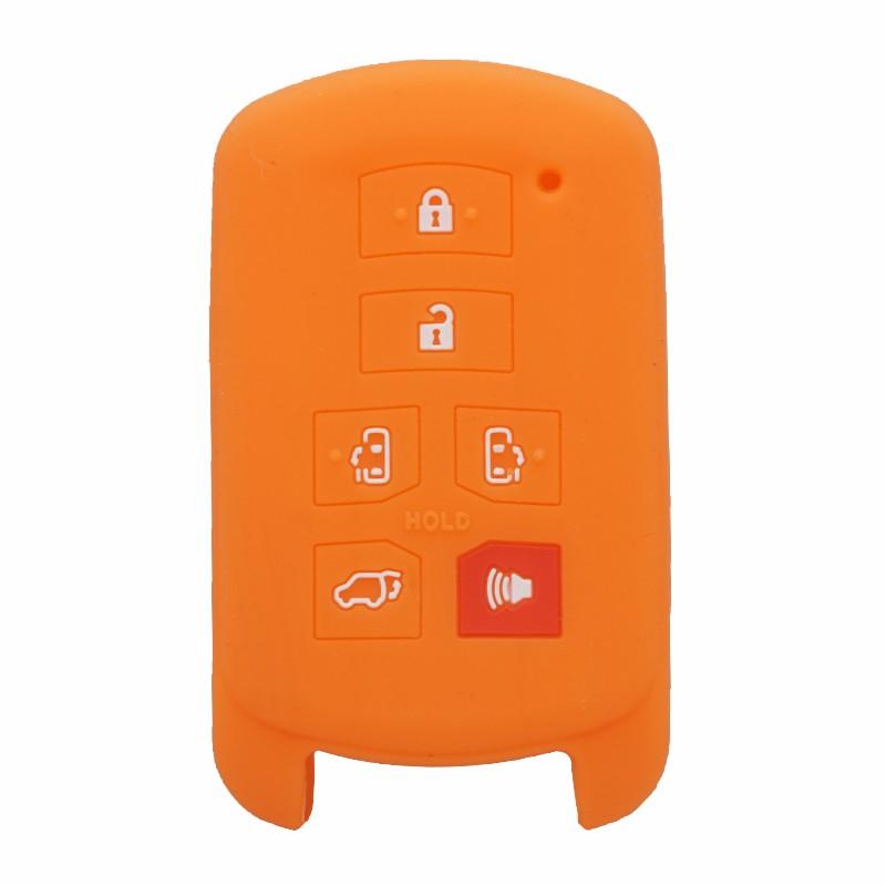 Cocolockey Silicone Car Key Cover Case Holder For Toyota Sienna 6Buttons Remote Key Fit For Sienna 2012- Car Accessories
