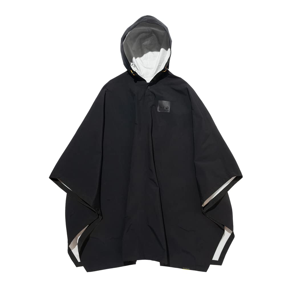 Jack Wolfskin AP JP GIG PONCHO N 6000 A Size Small Men's Poncho, Black, [Used]