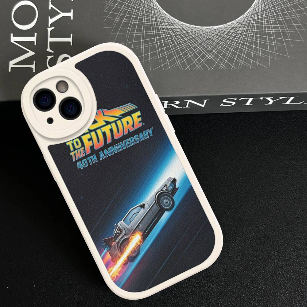 

Back To The Future Phone Case For IPhone 16 15 14 13 12 11 Pro Max Plus Leather Cover iphone X